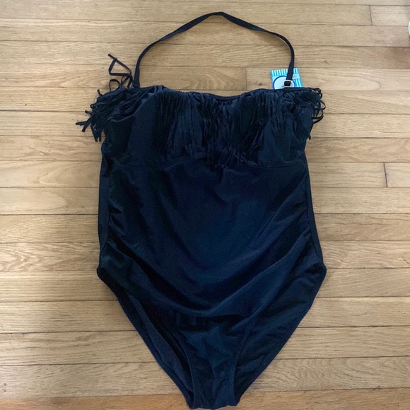 Swimsuits For All Swim Swimsuits For All Black Fringe One Piece